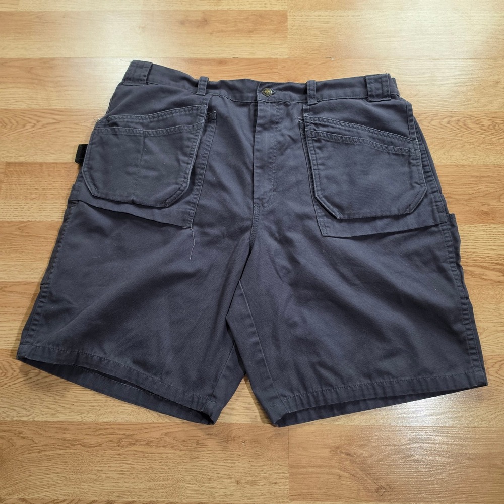 Blaklader Workwear Shorts Mens 38 Gray Cargo Carpenter Tool Pocket Cotton Swiss